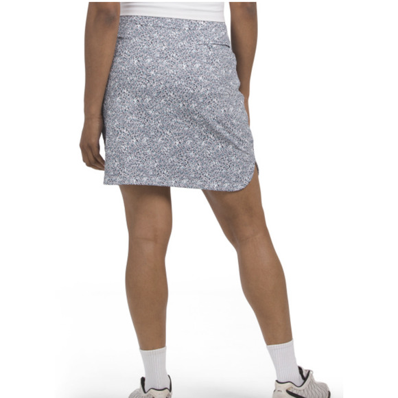 Peter Millar Skort Womens Small Gray Print Golf UPF 50+ 18 Inch Alice Petal NWT - Picture 2 of 8